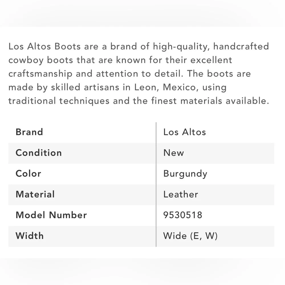 NWT/NIB Men's Leather Cowboy Boots size 9.5 wide. - Picture 5 of 13